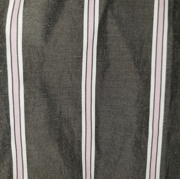 Stem & Vine 3X off shoulder gray pink stripe top - Picture 14 of 15